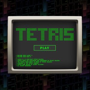 ela do jogo Tetris E-60, recriação oficial da versão original de 1984